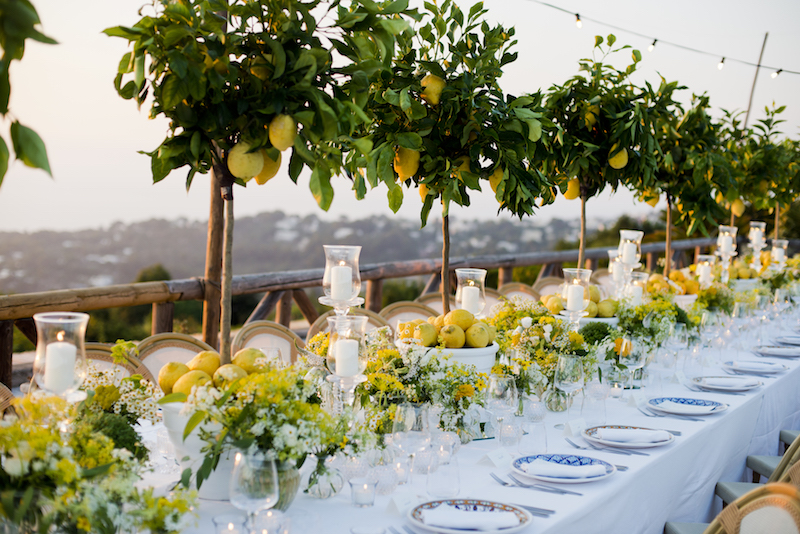 Amalfi Coast wedding Table with Lemon